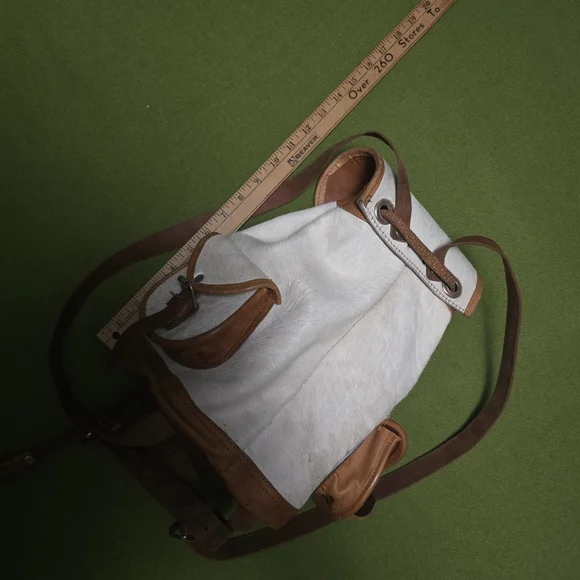 Real Fur Leather Backpack - Picture 4 of 6